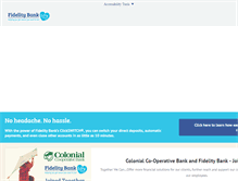 Tablet Screenshot of fidelitybankonline.com